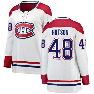 Breakaway Lane Hutson White Montreal Canadiens Away Jersey - Women's