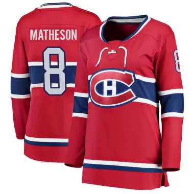 Breakaway Mike Matheson Red Montreal Canadiens Home Jersey - Women's