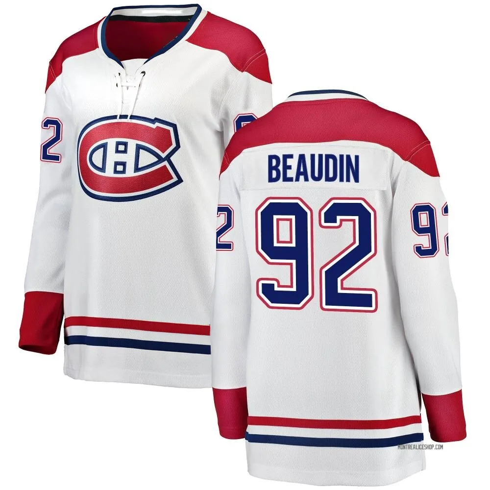 Breakaway Nicolas Beaudin White Montreal Canadiens Away Jersey - Women's