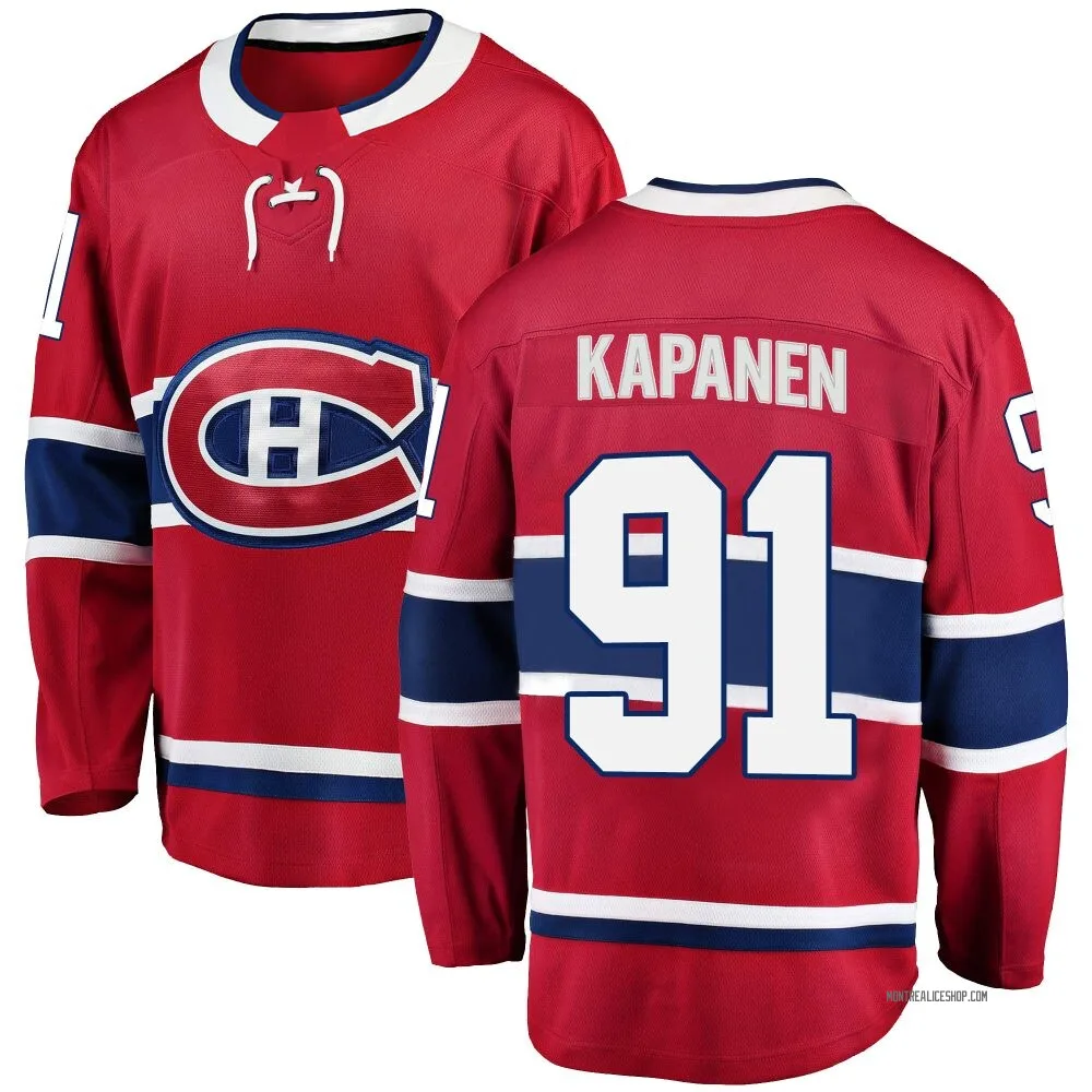 Breakaway Oliver Kapanen Red Montreal Canadiens Home Jersey - Men's
