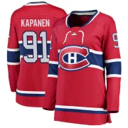 Breakaway Oliver Kapanen Red Montreal Canadiens Home Jersey - Women's