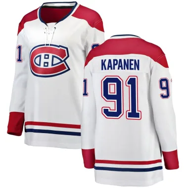 Breakaway Oliver Kapanen White Montreal Canadiens Away Jersey - Women's