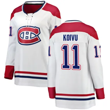 Breakaway Saku Koivu White Montreal Canadiens Away Jersey - Women's