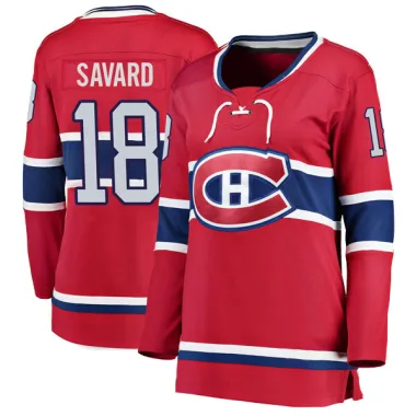 Breakaway Serge Savard Red Montreal Canadiens Home Jersey - Women's