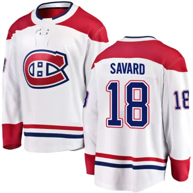 Breakaway Serge Savard White Montreal Canadiens Away Jersey - Men's