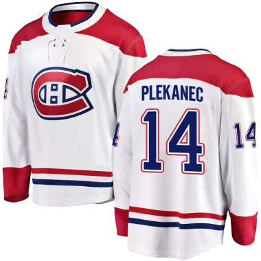 Breakaway Tomas Plekanec White Montreal Canadiens Away Jersey - Men's
