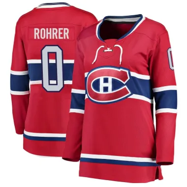 Breakaway Vinzenz Rohrer Red Montreal Canadiens Home Jersey - Women's