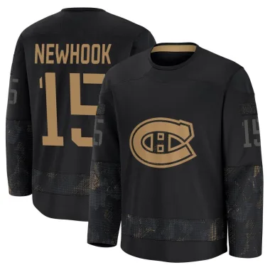 Premium Alex Newhook Black Montreal Canadiens 2024 Military Appreciation Practice Jersey - Men's