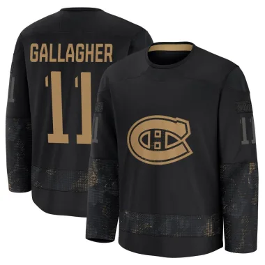 Premium Brendan Gallagher Black Montreal Canadiens 2024 Military Appreciation Practice Jersey - Youth
