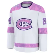 Premium Chris Chelios White Montreal Canadiens 2024 Hockey Fights Cancer Practice Jersey - Youth