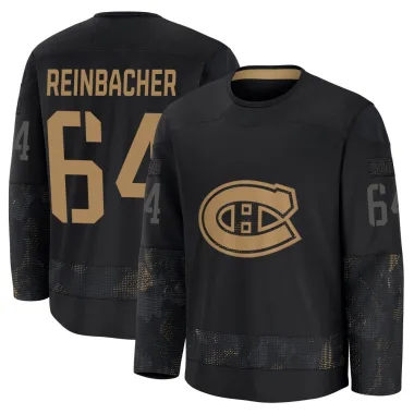 Premium David Reinbacher Black Montreal Canadiens 2024 Military Appreciation Practice Jersey - Men's