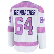 Premium David Reinbacher White Montreal Canadiens 2024 Hockey Fights Cancer Practice Jersey - Men's