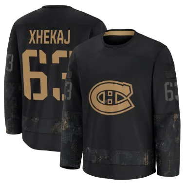 Premium Florian Xhekaj Black Montreal Canadiens 2024 Military Appreciation Practice Jersey - Men's