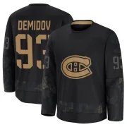 Premium Ivan Demidov Black Montreal Canadiens 2024 Military Appreciation Practice Jersey - Men's