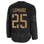 Premium Jacques Lemaire Black Montreal Canadiens 2024 Military Appreciation Practice Jersey - Men's