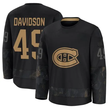 Premium Jared Davidson Black Montreal Canadiens 2024 Military Appreciation Practice Jersey - Men's