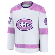 Premium Jayden Struble White Montreal Canadiens 2024 Hockey Fights Cancer Practice Jersey - Men's