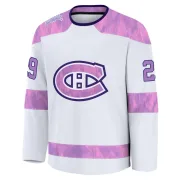 Premium Ken Dryden White Montreal Canadiens 2024 Hockey Fights Cancer Practice Jersey - Youth