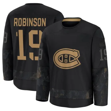 Premium Larry Robinson Black Montreal Canadiens 2024 Military Appreciation Practice Jersey - Men's