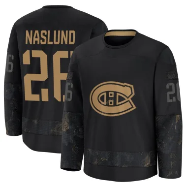 Premium Mats Naslund Black Montreal Canadiens 2024 Military Appreciation Practice Jersey - Men's