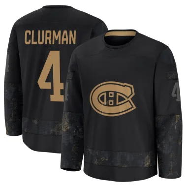 Premium Nathan Clurman Black Montreal Canadiens 2024 Military Appreciation Practice Jersey - Men's