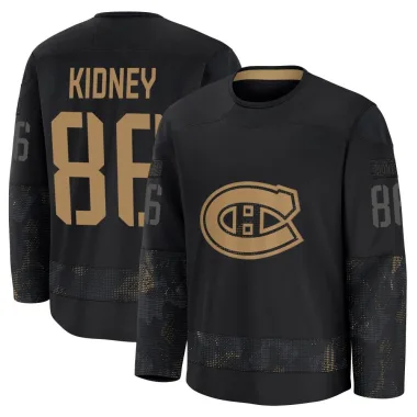 Premium Riley Kidney Black Montreal Canadiens 2024 Military Appreciation Practice Jersey - Youth