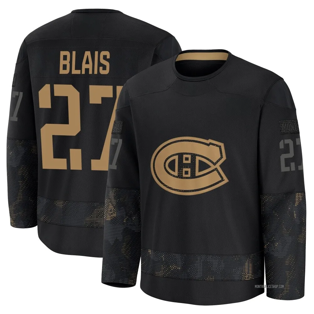Premium Sammy Blais Black Montreal Canadiens 2024 Military Appreciation Practice Jersey - Men's