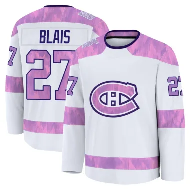 Premium Sammy Blais White Montreal Canadiens 2024 Hockey Fights Cancer Practice Jersey - Men's