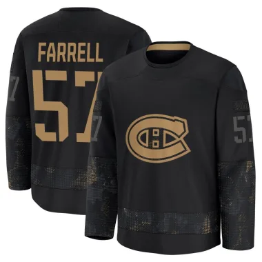 Premium Sean Farrell Black Montreal Canadiens 2024 Military Appreciation Practice Jersey - Men's