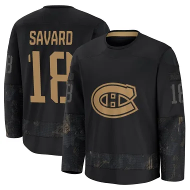 Premium Serge Savard Black Montreal Canadiens 2024 Military Appreciation Practice Jersey - Youth