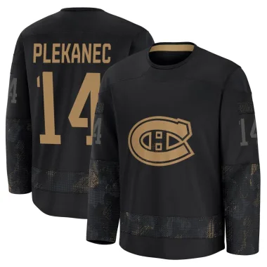 Premium Tomas Plekanec Black Montreal Canadiens 2024 Military Appreciation Practice Jersey - Men's