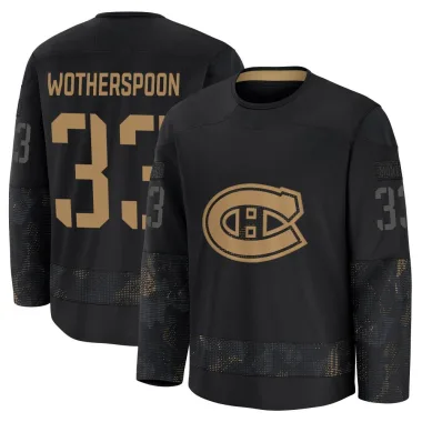 Premium Tyler Wotherspoon Black Montreal Canadiens 2024 Military Appreciation Practice Jersey - Youth