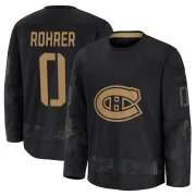 Premium Vinzenz Rohrer Black Montreal Canadiens 2024 Military Appreciation Practice Jersey - Men's