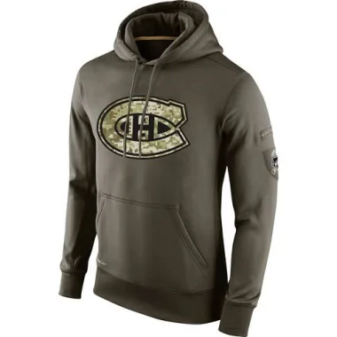 Olive Montreal Canadiens Salute To Service KO Performance Hoodie - Men's