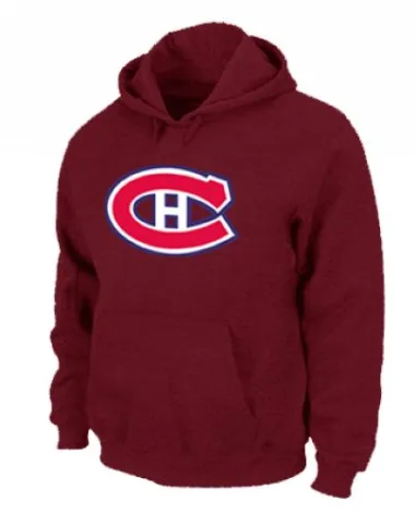 Red Montreal Canadiens Pullover Hoodie - - Men's