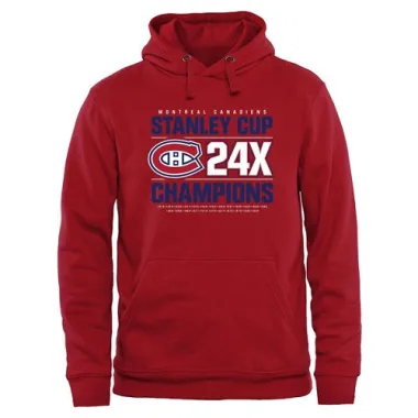 Red Montreal Canadiens Rinkside Victor Pullover Hoodie - - Men's