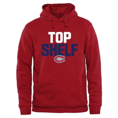 Red Montreal Canadiens Top Shelf Pullover Hoodie - - Men's
